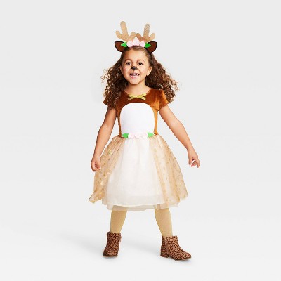 Photo 1 of Size Small -Toddler Fawn Halloween Costume Dress with Headpiece - Hyde & EEK! Boutique™