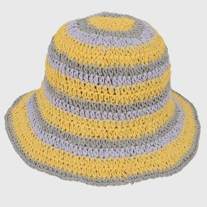 Anna-Kaci Women's Vibrant Multicolored Crochet Bucket Hat - 1 of 4
