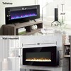 TOBILI 48 inch Curved Front Wall Mounted Electric Fireplace multi color flame & emberbed - 2 of 4