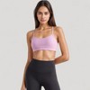 Anna-Kaci Active Women's Scoop Neck Sports Bra Top with Adjustable Thin Straps and Seamless Lightweight Fabric - 2 of 4