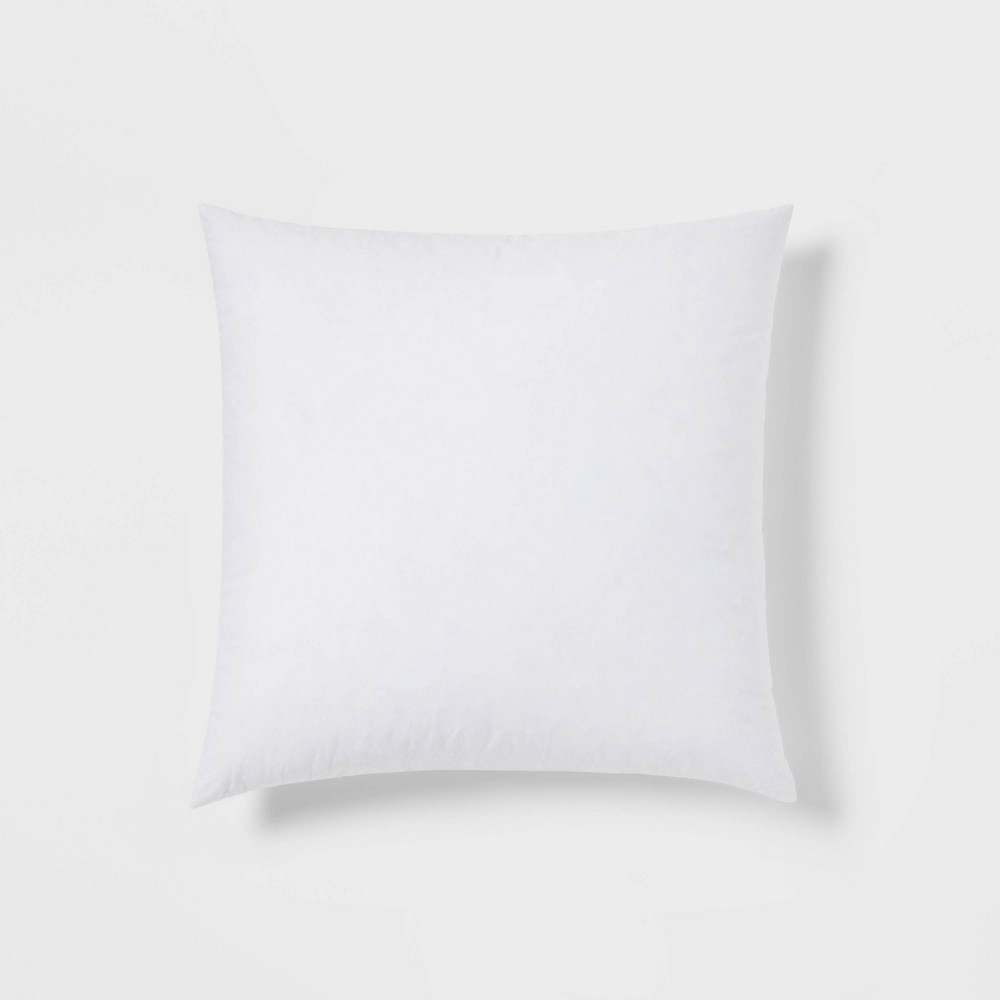 Photos - Pillow 20"x20" Feather Filled Square Throw  Insert White - Threshold™: Cott