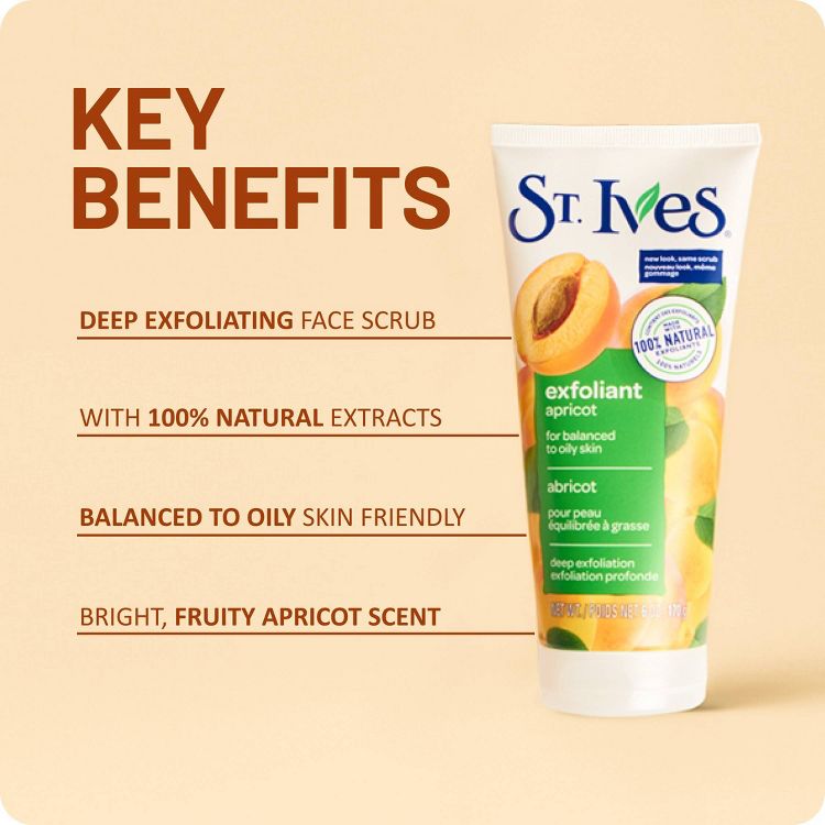 St. Ives Apricot Face Exfoliant for Balanced to Oily Skin - 6floz, 5 of 10