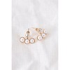 Slickblue Women's Earrings, Front Back Gold Triple Pearl, Faux Diamond Stud, Stud Style, Gold Pearl, 0.5" - 4 of 4