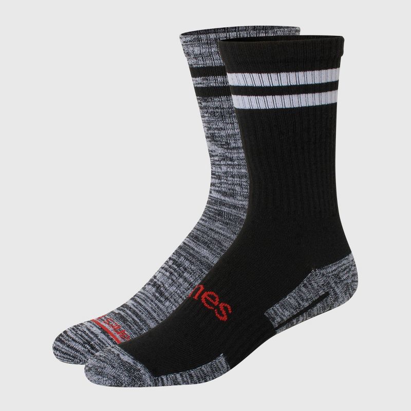 Hanes Originals Premium Men's Free Feed Striped Crew Socks 2pk - 6-12, 1 of 4