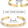 18K Gold-plated Bracelets for Women Friendship Love Bangle Bracelets Stainless Steel Bracelet Jewelry - 4 of 4