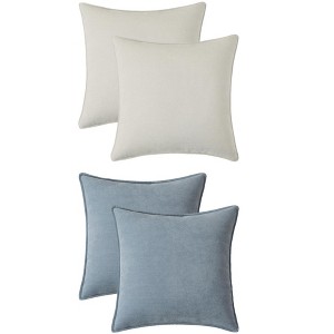 REGALWOVEN 4 Pcs Solid Chenille Soft Couch Throw Pillow Covers for Sofa Living Room Home Decor 20 x 20 Inch - 1 of 4