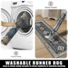 DOMETOUR Kitchen Rug Set 3 Piece with Runner–Non Slip Washable Kitchen Mats for Floor for Hallway, Laundry Room & Holiday Decor–Dark Blue - 4 of 4