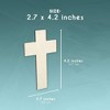 Juvale 25-Pack Unfinished Wood Cross Shaped Cutout for Wooden Craft DIY & Decoration - 4 of 4