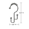 LunaLulinlk Satin Nickel Easy Glide Double Shower Hooks, Rustproof, 12 Count - 4 of 4
