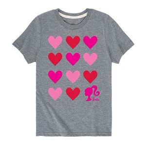 Boys' - Barbie - Barbie Heart Grid Short Sleeve Graphic T-Shirt - 1 of 4