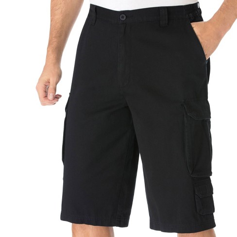 Big men's elastic sale waist cargo shorts