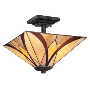 Asheville 2-Light Valiant Bronze Semi-Flush Mount Light - 1 of 4