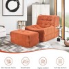 SEVOBAL Sofa Bean Bag Chair for Adults with Ottoman Oversized Beanbag Chair Comfy Lazy Sofa Hip Support Living Room Bedroom, Orange, 38.6"*33.1"*28" - 3 of 4