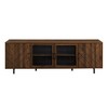 70" MDF Scandinavian 4-Door Herringbone TV Stand with Tempered Glass, Adjustable Shelves, and Cord Management for Living Room and Bedroom - 2 of 4