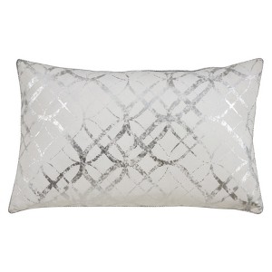 Saro Lifestyle Metallic Foil Print Throw Down Filled Pillow - 1 of 3