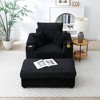 Grungis Corduroy Oversized Accent Chair with Ottoman,Sofa Chair with Large Seat,Modern Chair and Ottoman Sets for Bedroom,Reading Room - 2 of 4