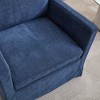 29.9" Chenille Skirted Swivel Chair with Removable Cushion - 4 of 4