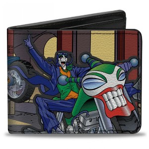 Adult Batman Chasing Joker on Motorcycles Bi-Fold Wallet - 1 of 4