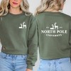 Simply Sage Market Women's Graphic Sweatshirt North Pole University Front and Back - 2 of 4