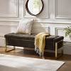 Octavio Modern Upholstered Flip Top Storage Bench with Metal Legs|ART OF LIVING DESIGNS - 2 of 4