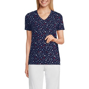 Lands' End Women's Relaxed Supima Cotton T-Shirt - 1 of 3