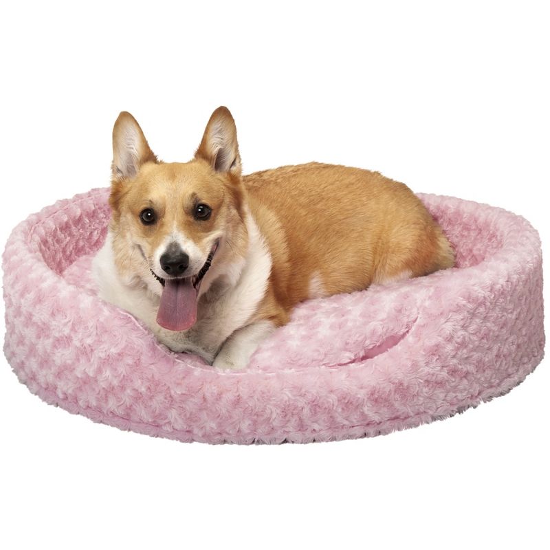 FurHaven Ultra Plush Oval Cuddler Dog Bed, 1 of 5