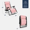 Best Choice Products Oversized Padded Zero Gravity Chair, Folding Outdoor Patio Recliner w/ Side Tray - 2 of 4