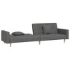 vidaXL Sofa Bed Dark Gray Fabric (100% polyester), wood, plastic, foam - 3 of 4