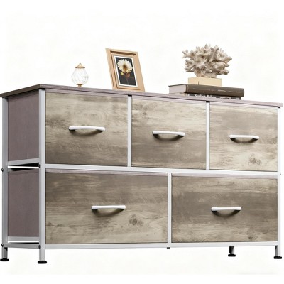 Kumasinova Dresser for Bedroom,Tall Chest of Drawers with Metal Frame and Wood Top,Storage Tower for Kid Room,Closet,Entryway,Nursery