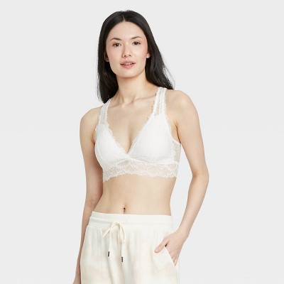 Women's Lace Removable Pad Bralette - Auden™ White XS