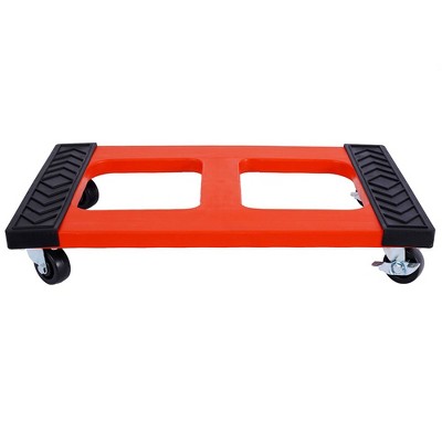 Mover Dolly With Non-marking Diamond-tread Rubber Pads, Load Capacity 1200lbs Furniture Dolly, 4 Rollers Wheel Moving Cart