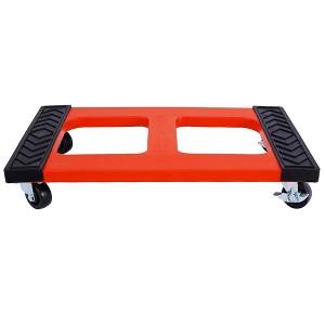 Mover Dolly With Non-marking Diamond-tread Rubber Pads, Load Capacity 1200lbs Furniture Dolly, 4 Rollers Wheel Moving Cart - 1 of 4