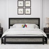 coucheta Bed Frame with Headboard & Charge Station, Platform Bed Frame with 4 Storage Drawers, No Box Spring Needed, Noise Free, Easy Assembly - 3 of 4