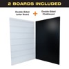Excello Global Products Swinging Changeable Message Sign: 24" x 36" Sign , 792 Double Sided Letters/Storage Box. Black Board/Letter Board(Orange Legs) - 4 of 4