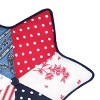 Gallerie II 18" x 18" Patriotic Star Shaped Patchwork Pattern Accent Throw Pillow - 4 of 4