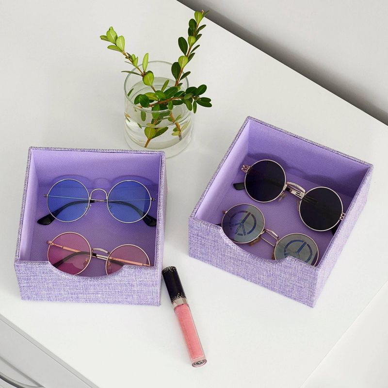 Household Essentials Set of 2 Square Drawer Trays Iris Heather, 6 of 12