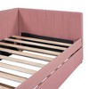 NicBex Twin Size Upholstered Daybed with Trundle,Sofa Bed Frame for Bedroom,Living Room,Apartment,Linen Fabric - 4 of 4