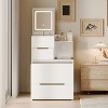 Famapy Space Saving Makeup Vanity w/Light USB Wireless Charging Dressing Vanity Table - 3 of 4