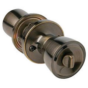 Home Plus Antique Brass Privacy Lockset 1-3/4 In. - 1 of 1