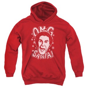 Boys’ Elf Omg Santa Hooded Sweatshirt - 1 of 4