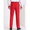 Lars Amadeus Men's Solid Business Button Closure Flat Front Formal Trousers - 3 of 4
