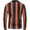 Men's Long Sleeve Casual Polo Shirt Striped Button Collar Classic Fit T Shirt Tops - 2 of 3