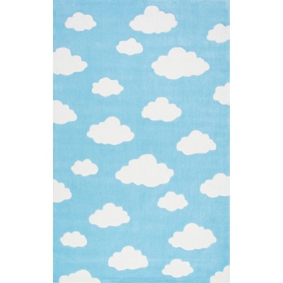 Nuloom Cloudy Sachiko Kids Indoor Area Rug - Blue 3' 6" x 5' 6"