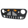 AMERICAN MODIFIED Grille w/ Amber LEDs Compatible w/ 2018-2023 Jeep Wrangler JL & Gladiator JT w/ Camera, Empire, Matte Black - 4 of 4