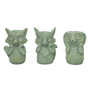 Transpac Large Resin Spectacled Garden Critter Figurine Multicolored Spring Decor for Home and Garden Gift Idea - 1 of 1