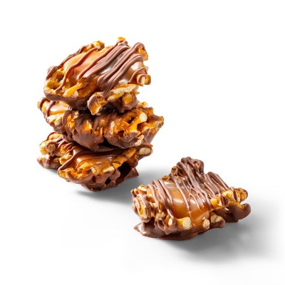 Milk Chocolate, Caramel, Pretzel Crunchy Clusters Candy - 6.5oz - Favorite Day&#8482;