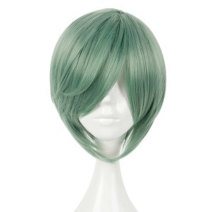 Unique Bargains Women's Wigs 12" Cyan with Wig Cap - 1 of 4