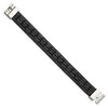 Chisel Stainless Steel Polished Black Leather 8" Bracelet - 4 of 4
