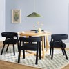 Saracina Home 5pc Round Dining Table Set with Fully Upholstered Solid Wood Chairs - 2 of 4