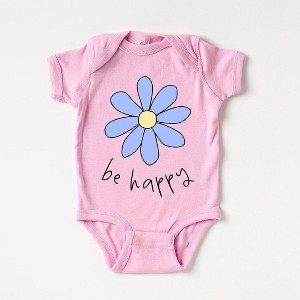 The Juniper Shop Be Happy Flower Baby Bodysuit - 1 of 2